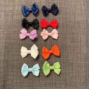 Girls Hair Bows Clips- 10 colors